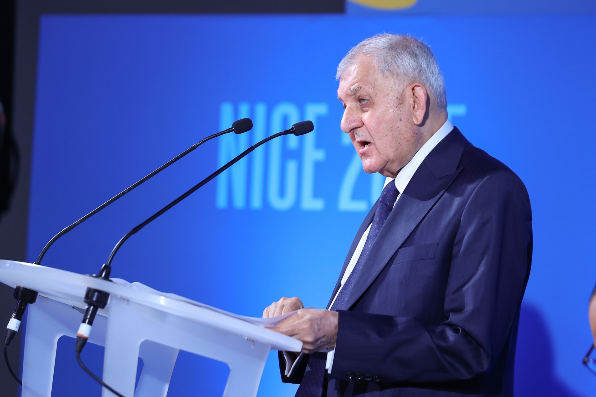 Tổng thống Iraq, ông Abdul Latif Rashid hoan nghênh các nỗ lực tập thể, hợp tác quốc tế để bảo vệ, phát triển các vùng đồng bằng châu thổ, ứng phó với các thách thức từ biến đổi khí hậu - Ảnh: VGP Tổng thống Iraq, ông Abdul Latif Rashid hoan nghênh các nỗ lực tập thể, hợp tác quốc tế để bảo vệ, phát triển các vùng đồng bằng châu thổ, ứng phó với các thách thức từ biến đổi khí hậu - Ảnh: VGP