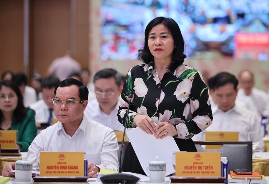Chủ tịch Hội Liên hiệp Phụ nữ Việt Nam Nguyễn Thị Tuyến phát biểu - Ảnh: VGP Chủ tịch Hội Liên hiệp Phụ nữ Việt Nam Nguyễn Thị Tuyến phát biểu - Ảnh: VGP
