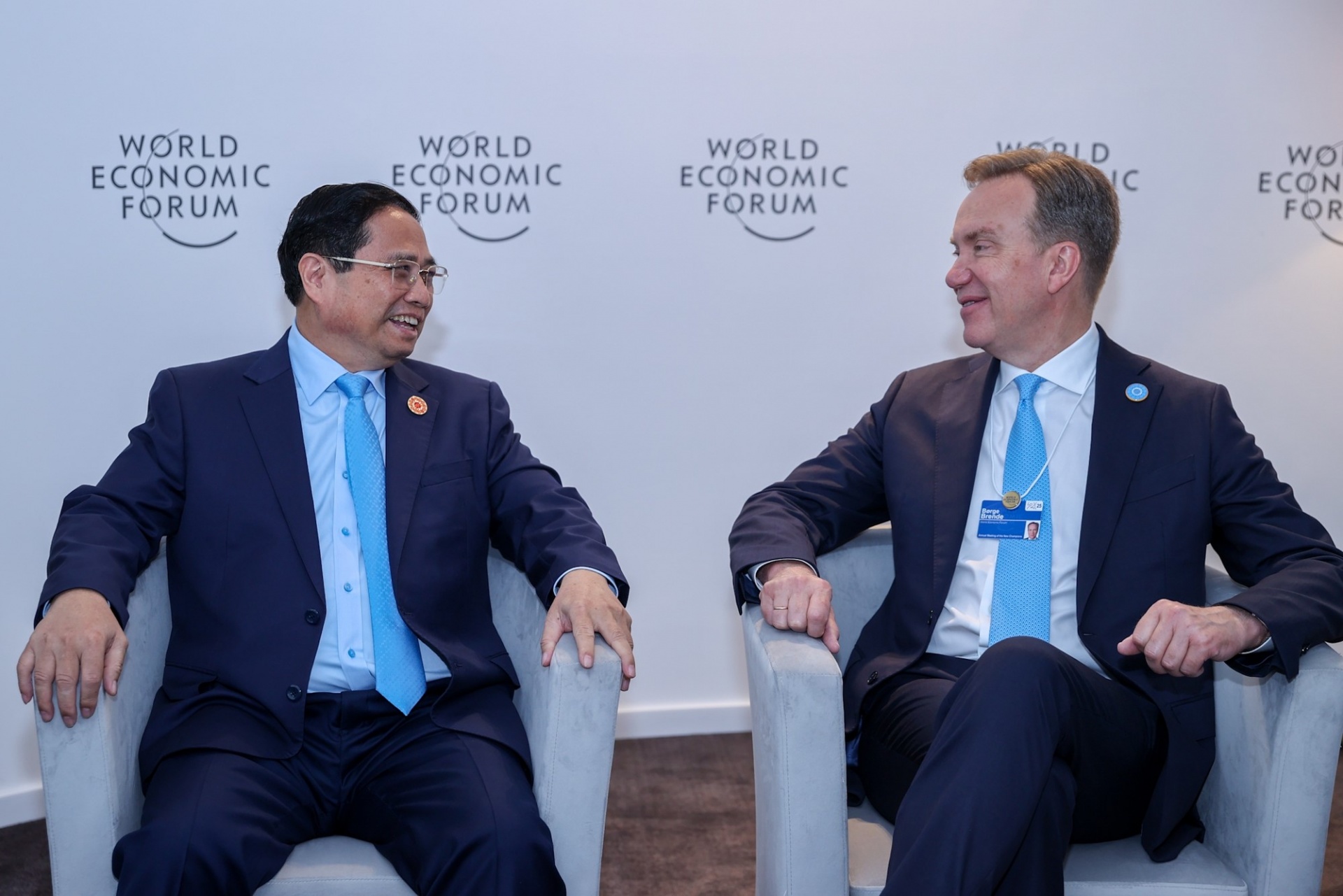 Thủ tướng Phạm Minh Chính tiếp Chủ tịch điều hành WEF Borge Brende - Ảnh: VGP Thủ tướng Phạm Minh Chính tiếp Chủ tịch điều hành WEF Borge Brende - Ảnh: VGP