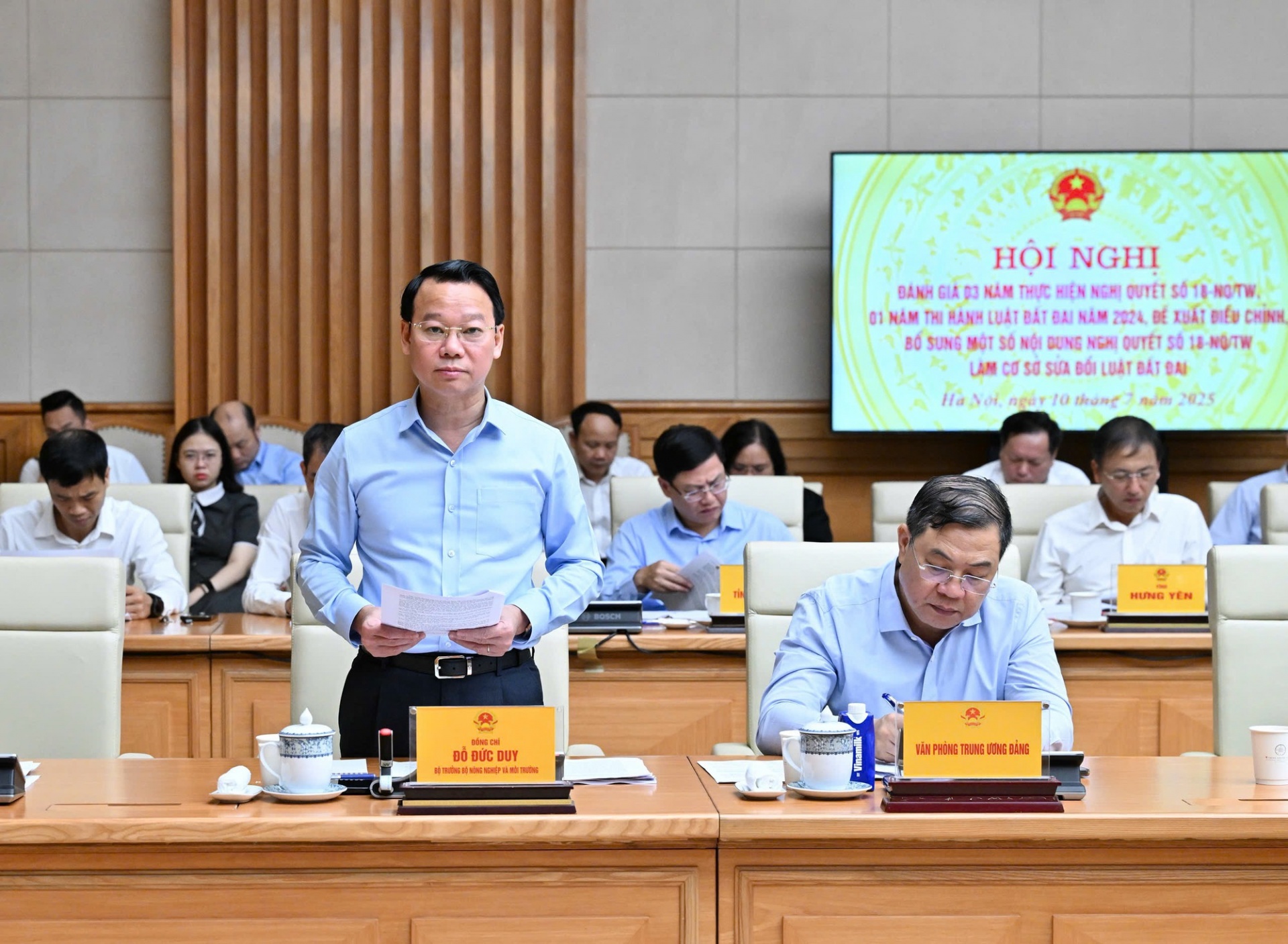 Bộ trưởng Bộ Nông nghiệp và Môi trường Đỗ Đức Duy phát biểu tại hội nghị - Ảnh: VGP Bộ trưởng Bộ Nông nghiệp và Môi trường Đỗ Đức Duy phát biểu tại hội nghị - Ảnh: VGP