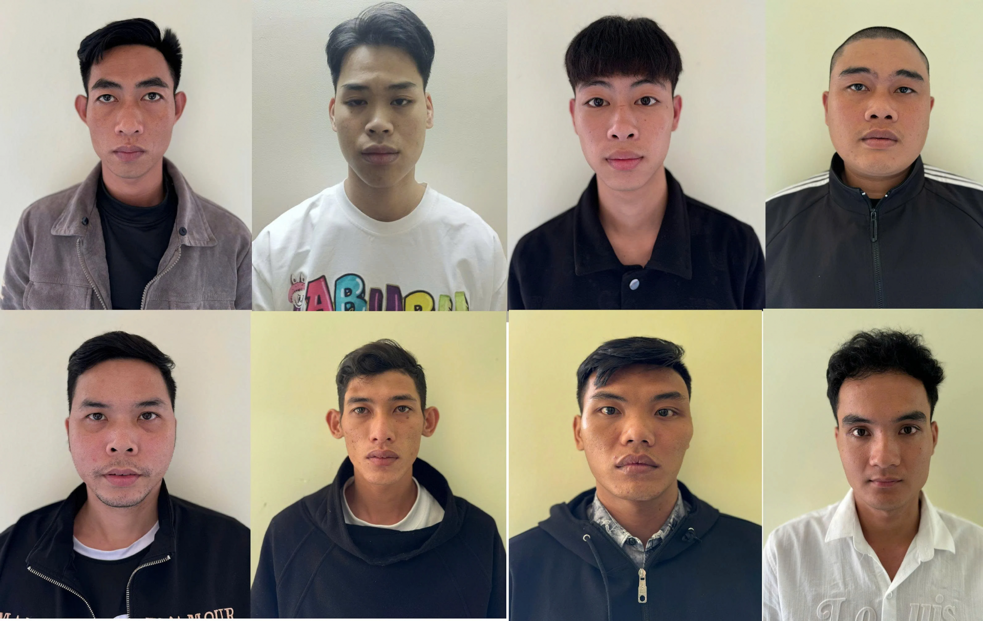 Các đối tượng có liên quan trong tổ chức tội phạm xuyên biên giới nhắm vào người Việt để thực hiện hành vi cưỡng đoạt tài sản. Ảnh TT Các đối tượng có liên quan trong tổ chức tội phạm xuyên biên giới nhắm vào người Việt để thực hiện hành vi cưỡng đoạt tài sản. Ảnh TT