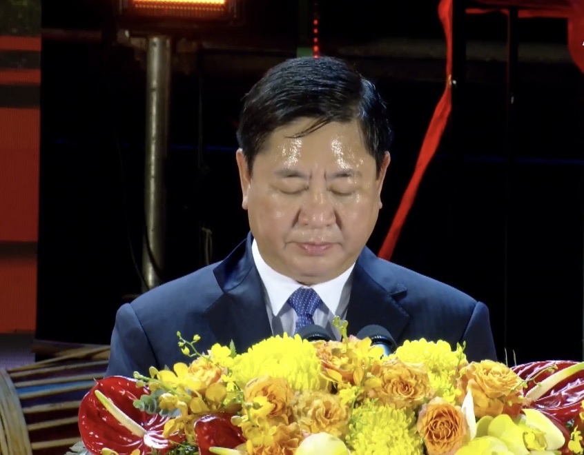 Ông Trần Quốc Nam -  Chủ tịch UBND tỉnh Khánh Hoà phát biểu tại buổi lễ.