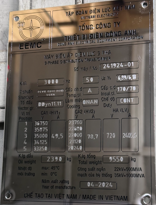 EVN cảnh báo máy biến áp EEMC giả, nguy cơ lớn với hệ thống điện quốc gia và người tiêu dùng EVN cảnh báo máy biến áp EEMC giả, nguy cơ lớn với hệ thống điện quốc gia và người tiêu dùng