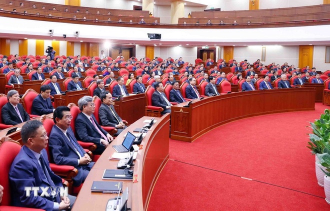 Các đại biểu tham dự bế mạc Hội nghị lần thứ 12 Ban Chấp hành Trung ương Đảng khóa XIII. (Ảnh: TTXVN) Các đại biểu tham dự bế mạc Hội nghị lần thứ 12 Ban Chấp hành Trung ương Đảng khóa XIII. (Ảnh: TTXVN)