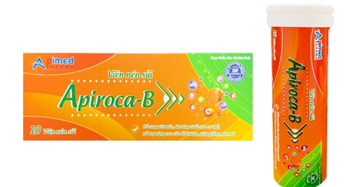 Tạm dừng lưu thông viên sủi Apiroca-B quảng cáo bổ sung vitamin nhóm B