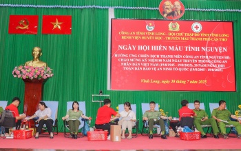 cong an tinh vinh long huong ung ngay hoi hien mau tinh nguyen