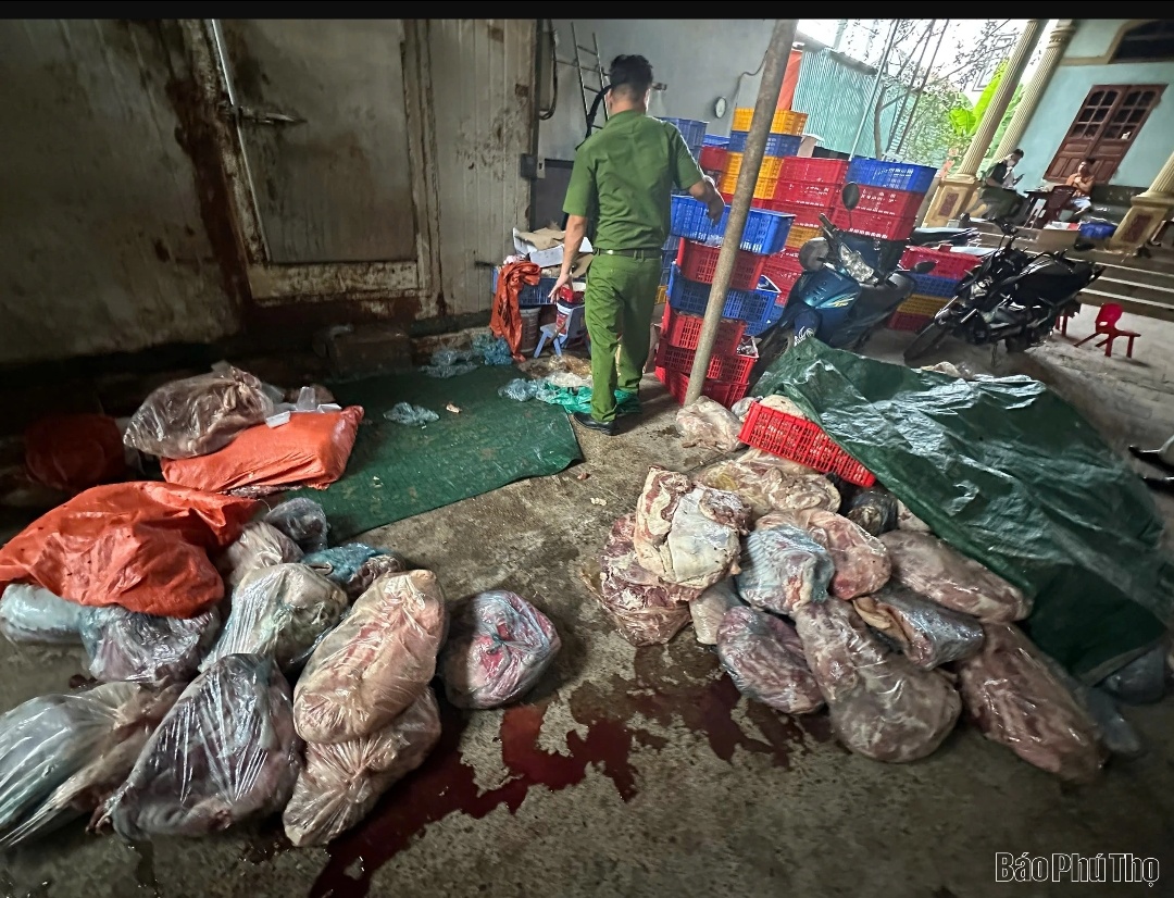 Gần 3 tấn thịt lợn "bẩn" chờ chế biến bị cơ quan chức năng phát hiện, xử lý
