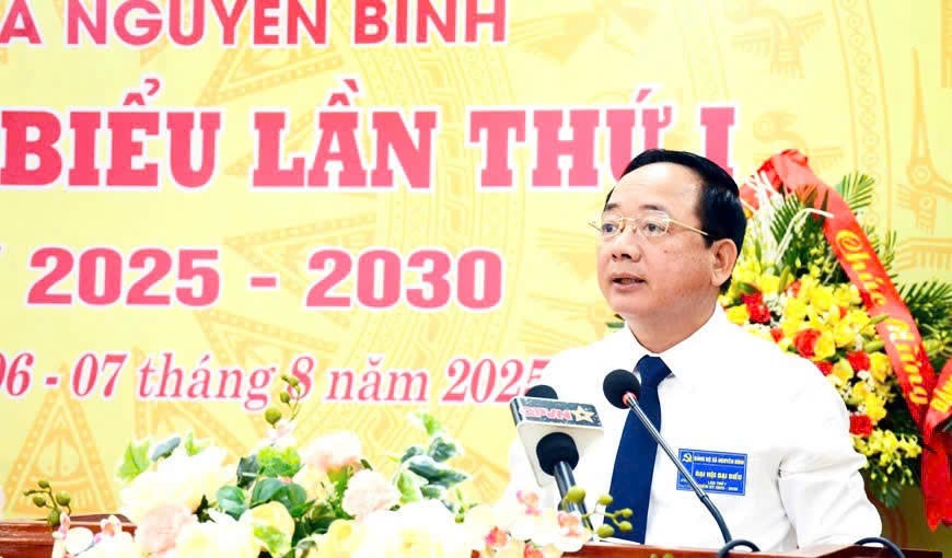 Đại tướng Trịnh Văn Quyết dự, chỉ đạo Đại hội Đảng bộ xã Nguyên Bình (Cao Bằng) lần thứ I, nhiệm kỳ 2025 – 2030
