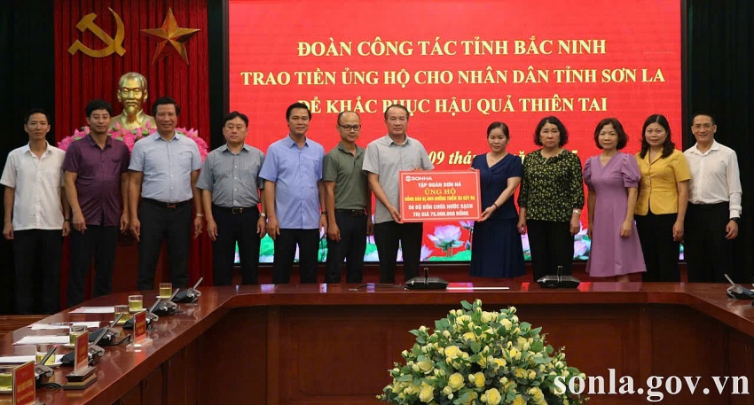 Tỉnh Bắc Ninh ủng hộ 3 tỷ đồng giúp Sơn La khắc phục hậu quả sau bão Tỉnh Bắc Ninh ủng hộ 3 tỷ đồng giúp Sơn La khắc phục hậu quả sau bão