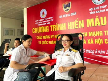 hoat dong thuong nien cua hoc vien hai quan tham gia hien mau tinh nguyen moi nam