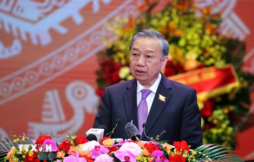 Tổng Bí thư Tô Lâm phát biểu tại Lễ kỷ niệm 80 năm thành lập Chính phủ. (Ảnh: TTXVN) Tổng Bí thư Tô Lâm phát biểu tại Lễ kỷ niệm 80 năm thành lập Chính phủ. (Ảnh: TTXVN)