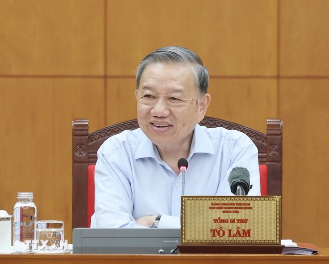 Tổng Bí thư Tô Lâm phát biểu. (Ảnh: TTXVN) Tổng Bí thư Tô Lâm phát biểu. (Ảnh: TTXVN)