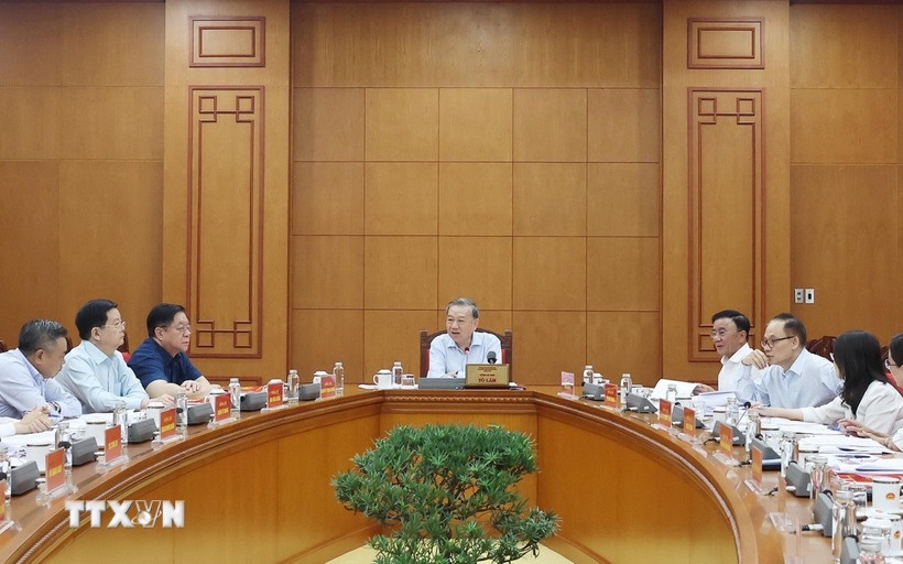 Tổng Bí thư Tô Lâm phát biểu. (Ảnh: TTXVN) Tổng Bí thư Tô Lâm phát biểu. (Ảnh: TTXVN)