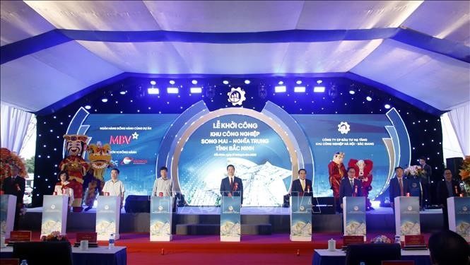 Bắc Ninh khởi công khu công nghiệp đầu tiên sau sáp nhập Bắc Ninh khởi công khu công nghiệp đầu tiên sau sáp nhập