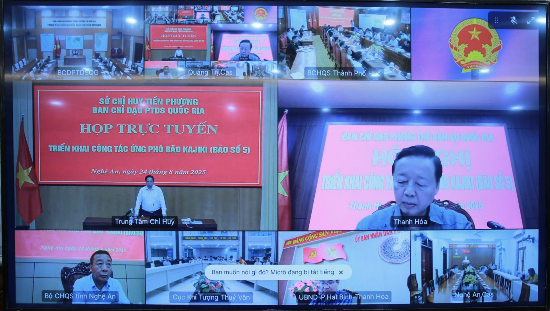   Cuộc họp kết nối trực tuyến tới các địa phương, cơ quan - Ảnh VPG