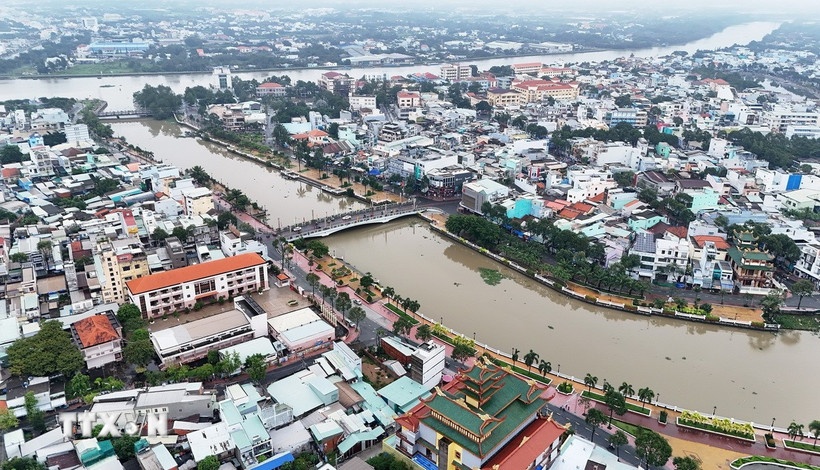 Một góc Tân An ngày nay. (Ảnh:TTXVN)