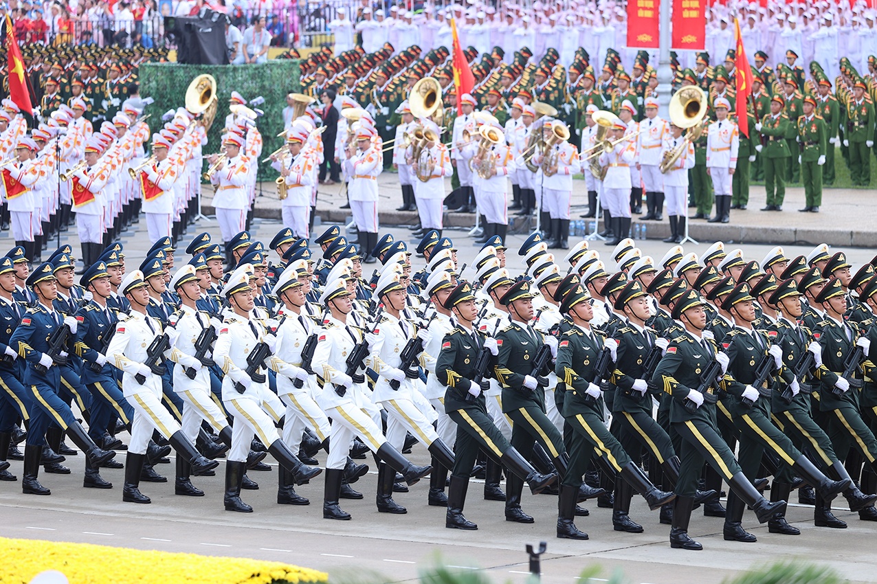 Đội hình Quân Giải phóng Nhân dân Trung Hoa tham gia lễ Tổng duyệt - Ảnh: VGP Đội hình Quân Giải phóng Nhân dân Trung Hoa tham gia lễ Tổng duyệt - Ảnh: VGP