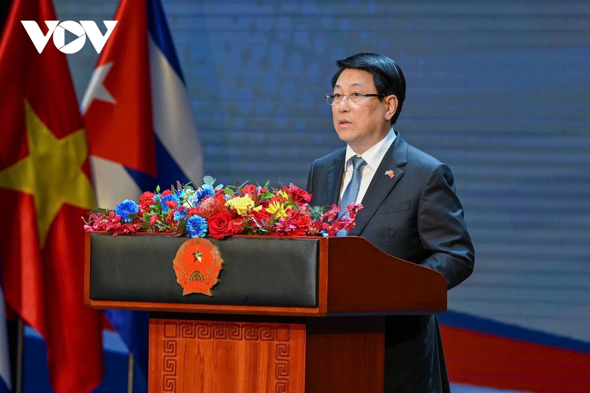 Chủ tịch nước Lương Cường phát biểu tại buổi lễ Chủ tịch nước Lương Cường phát biểu tại buổi lễ