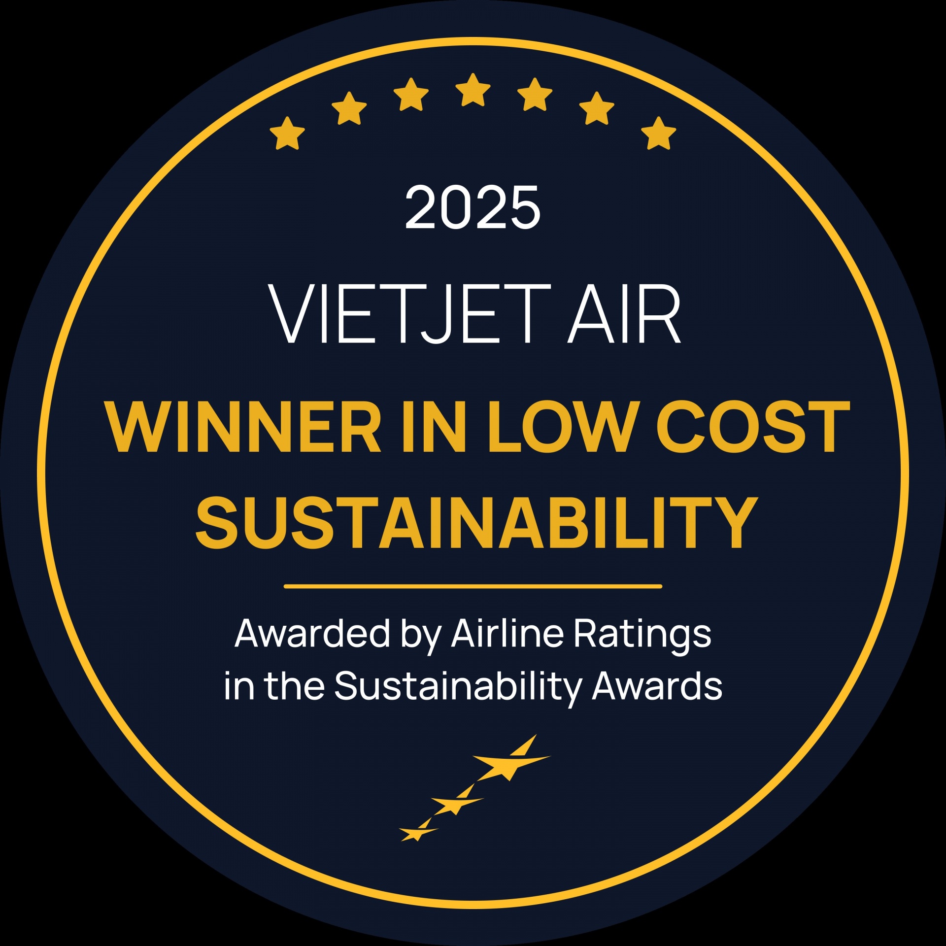 AirlineRatings vinh danh Vietjet trong Top hãng hàng không bền vững toàn cầu năm 2025