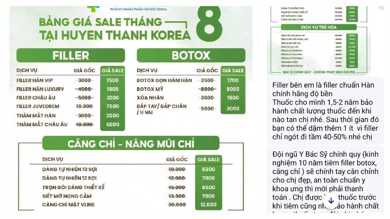 Nhiều rủi ro từ dịch vụ tiêm filler của phòng khám Da liễu Huyền Thanh Korea Nhiều rủi ro từ dịch vụ tiêm filler của phòng khám Da liễu Huyền Thanh Korea