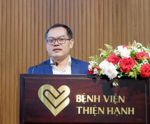 TS.BS Nguyễn Hữu Vũ Quang – Phó Giám đốc Sở Y tế Đắk Lắk – phát biểu, nhấn mạnh tầm quan trọng của công tác quản lý thiết bị y tế tại hội thảo.