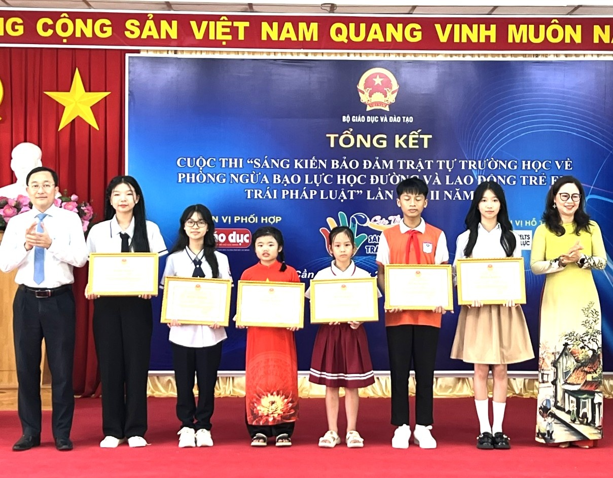 Tổng kết và Trao giải Cuộc thi  “Sáng kiến bảo đảm trật tự trường học về phòng ngừa bạo lực học đường và lao động trẻ em” lần thứ II