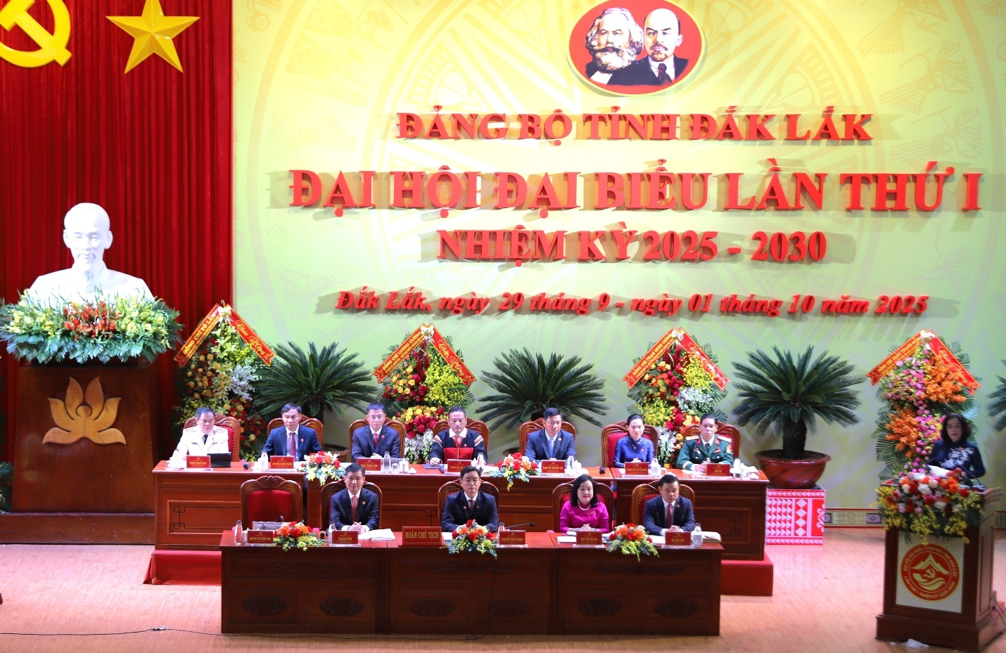 Quang cảnh Đại hội đại biểu Đảng bộ tỉnh Đắk Lắk lần thứ I, nhiệm kỳ 2025 – 2030.