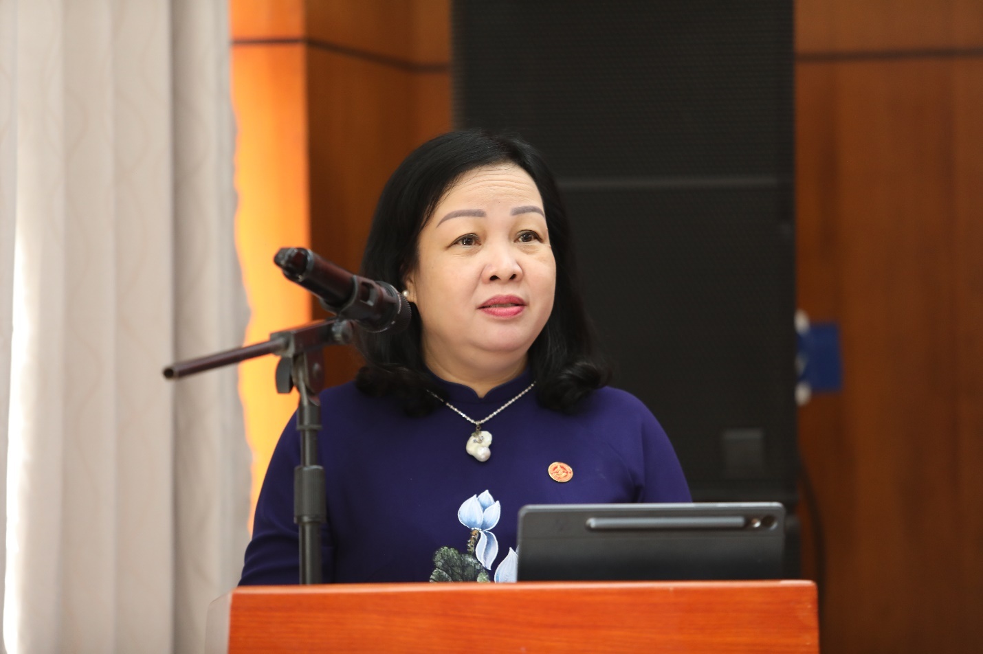 Bà Huỳnh Thị Chiến Hòa, Phó Bí thư Tỉnh ủy Đắk Lắk, thông tin nhanh kết quả Đại hội Đảng bộ tỉnh lần thứ I, nhiệm kỳ 2025 – 2030 tại buổi họp báo