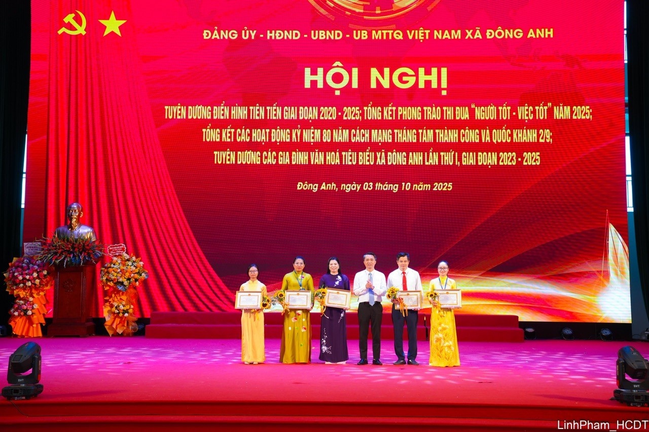 Xã Đông Anh (Hà Nội): Tổng kết thành tựu và Tuyên dương điển hình, lan tỏa phong trào thi đua yêu nước Xã Đông Anh (Hà Nội): Tổng kết thành tựu và Tuyên dương điển hình, lan tỏa phong trào thi đua yêu nước