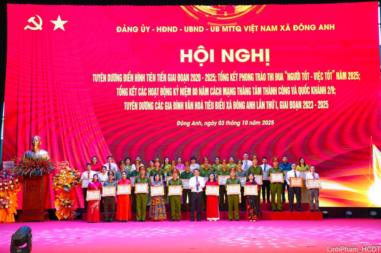 Xã Đông Anh (Hà Nội): Tổng kết thành tựu và Tuyên dương điển hình, lan tỏa phong trào thi đua yêu nước Xã Đông Anh (Hà Nội): Tổng kết thành tựu và Tuyên dương điển hình, lan tỏa phong trào thi đua yêu nước