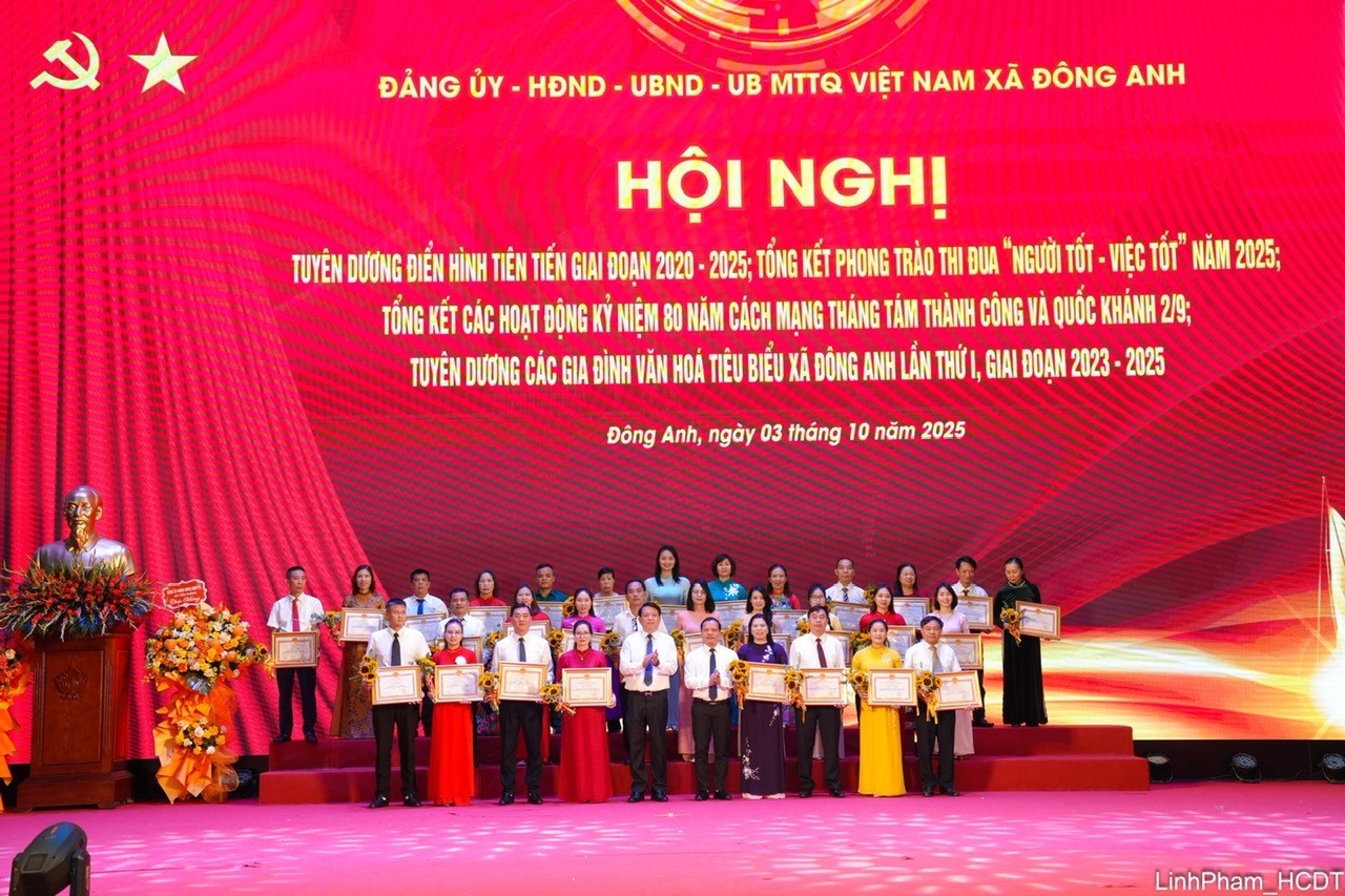 Xã Đông Anh (Hà Nội): Tổng kết thành tựu và Tuyên dương điển hình, lan tỏa phong trào thi đua yêu nước Xã Đông Anh (Hà Nội): Tổng kết thành tựu và Tuyên dương điển hình, lan tỏa phong trào thi đua yêu nước