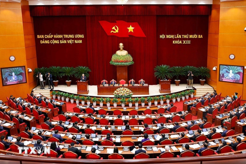 Quang cảnh phiên khai mạc Hội nghị lần thứ mười ba, Ban Chấp hành Trung ương Đảng khoá XIII. (Ảnh: TTXVN) Quang cảnh phiên khai mạc Hội nghị lần thứ mười ba, Ban Chấp hành Trung ương Đảng khoá XIII. (Ảnh: TTXVN)