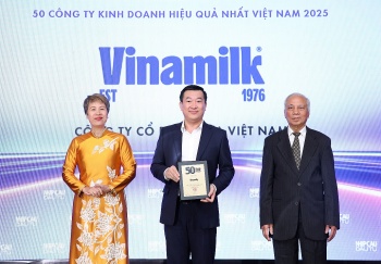 Vinamilk lần thứ 14 liên tiếp được vinh danh Top50 Công ty kinh  doanh hiệu quả nhất Việt Nam