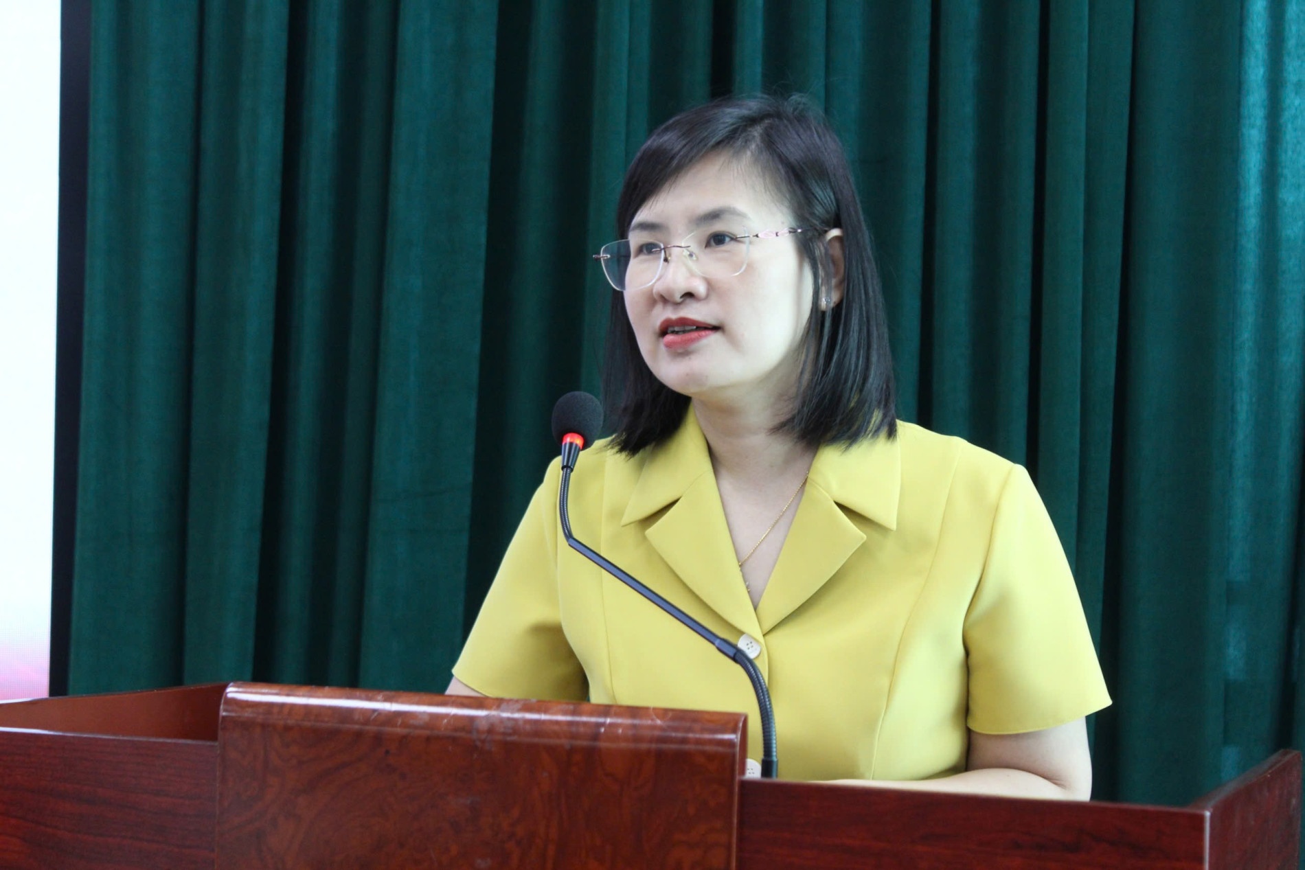 ThS. Phạm Thị Bích Hồng, Phó Trưởng ban Phổ biến kiến thức, Liên hiệp Hội Việt Nam, nguyên Giám đốc Nhà xuất bản Tri thức phát biểu tại hội thảo