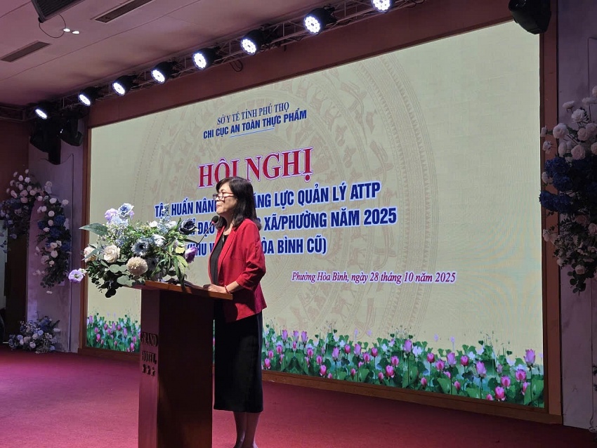 Chi Cục An toàn thực phẩm Phú Thọ: Tập huấn tăng cường năng lực về quản lý an toàn thực phẩm cho Ban Chỉ đạo liên ngành ATTP xã, phường