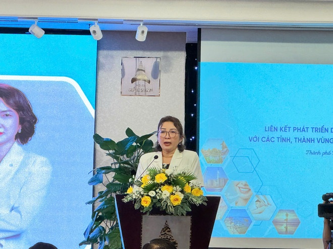   Bà Bùi Thị Ngọc Hiếu – Phó Giám đốc Sở Du lịch Thành phố Hồ Chí Minh phât biểu tại Hội nghị. (Ảnh: Vietnam+)