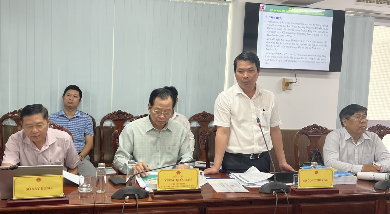 Khẩn trương triển khai dự án Nhà máy điện mặt trời Sao Mai 1 tại Cần Thơ