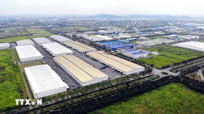   Một góc Khu công nghiệp và Đô thị VSIP Bắc Ninh với đầy đủ hạ tầng cơ bản. (Ảnh: TTXVN)