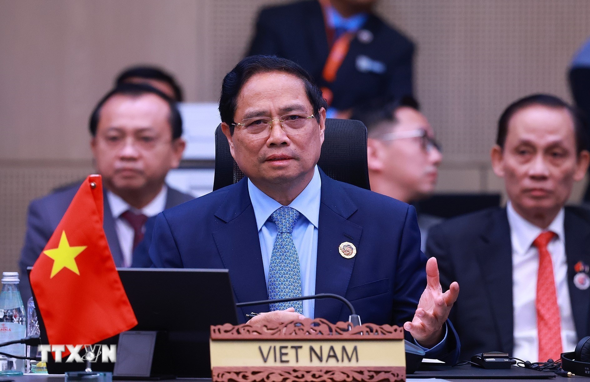   Thủ tướng Phạm Minh Chính tham dự và phát biểu tại Hội nghị Cấp cao ASEAN-Nhật Bản lần thứ 28. (Ảnh: TTXVN)