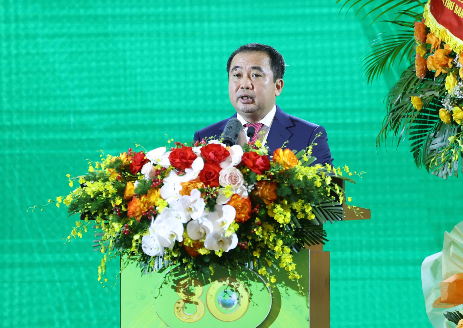   Bộ trưởng Bộ Nông nghiệp và Môi trường Trần Đức Thắng nhấn mạnh: 80 năm qua là hành trình lịch sử vẻ vang của ngành - Ảnh: VGP