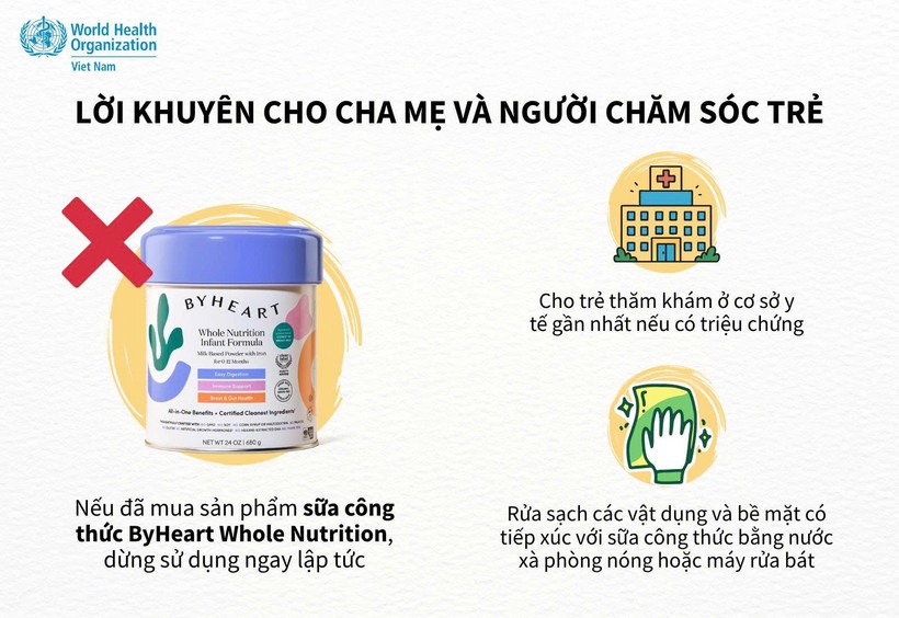 Bộ Y tế yêu cầu rà soát bản công bố về sữa ByHeart Whole Nutrition nhiễm khuẩn