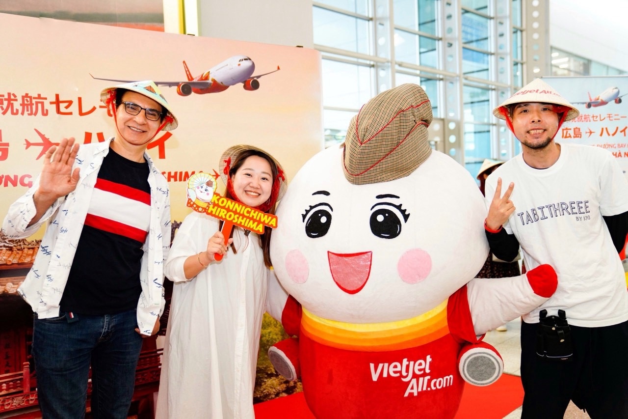 Vietjet tăng chuyến bay Hiroshima – Hà Nội lên 4 chuyến khứ hồi mỗi tuần