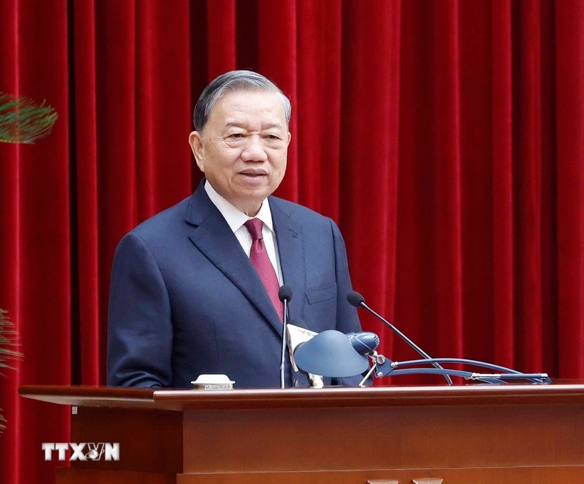 Tổng Bí thư Tô Lâm phát biểu. (Ảnh: TTXVN)