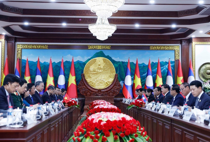 Tổng Bí thư Tô Lâm hội đàm với Tổng Bí thư, Chủ tịch nước Lào Thongloun Sisoulith