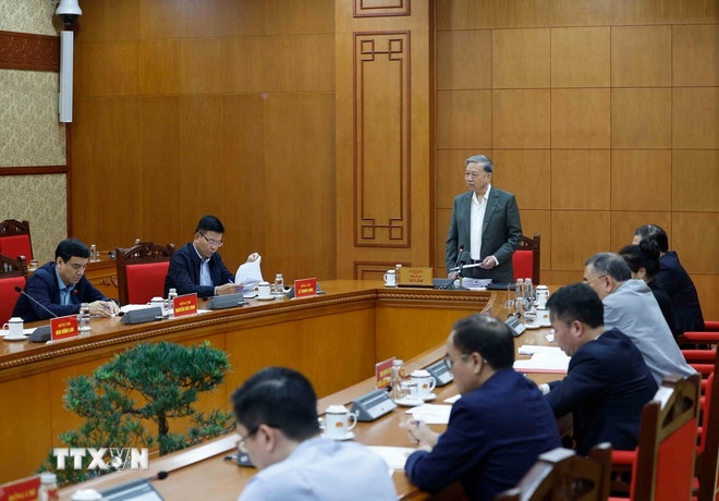 Tổng Bí thư Tô Lâm phát biểu. (Ảnh: TTXVN) Tổng Bí thư Tô Lâm phát biểu. (Ảnh: TTXVN)