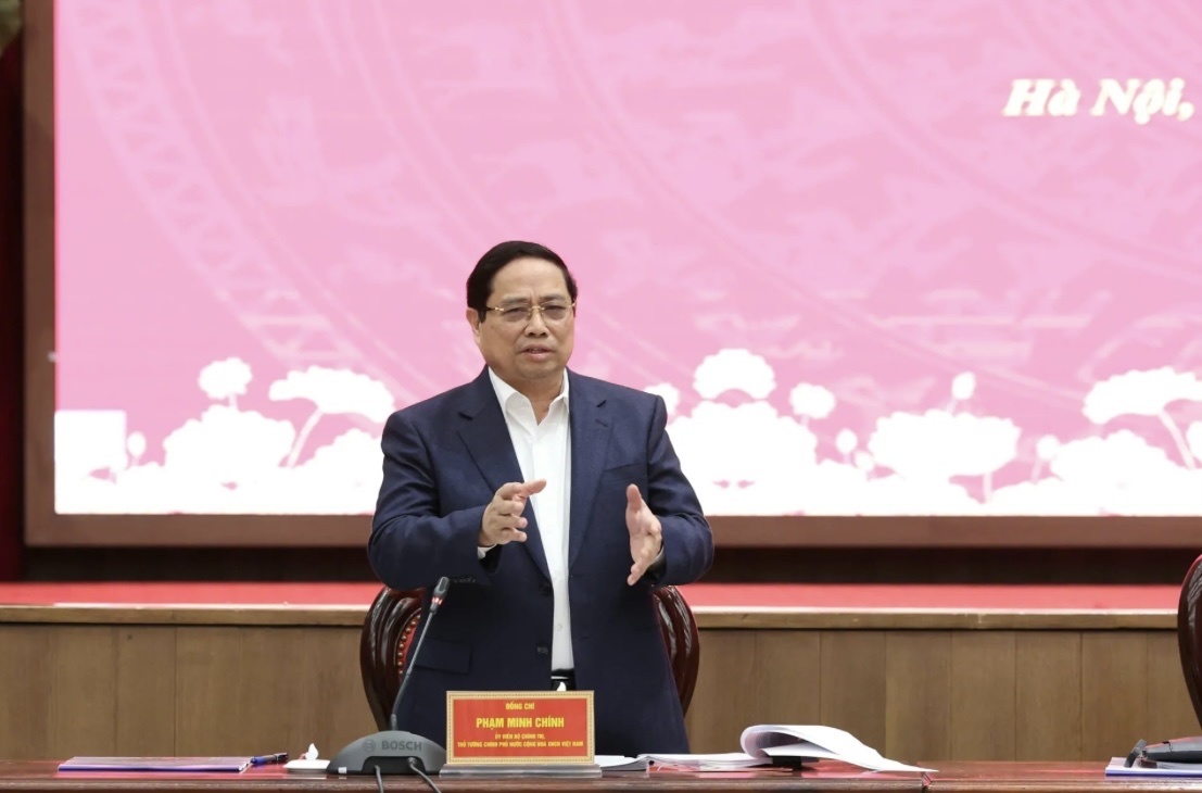   Thủ tướng Chính phủ Phạm Minh Chính phát biểu tại buổi làm việc