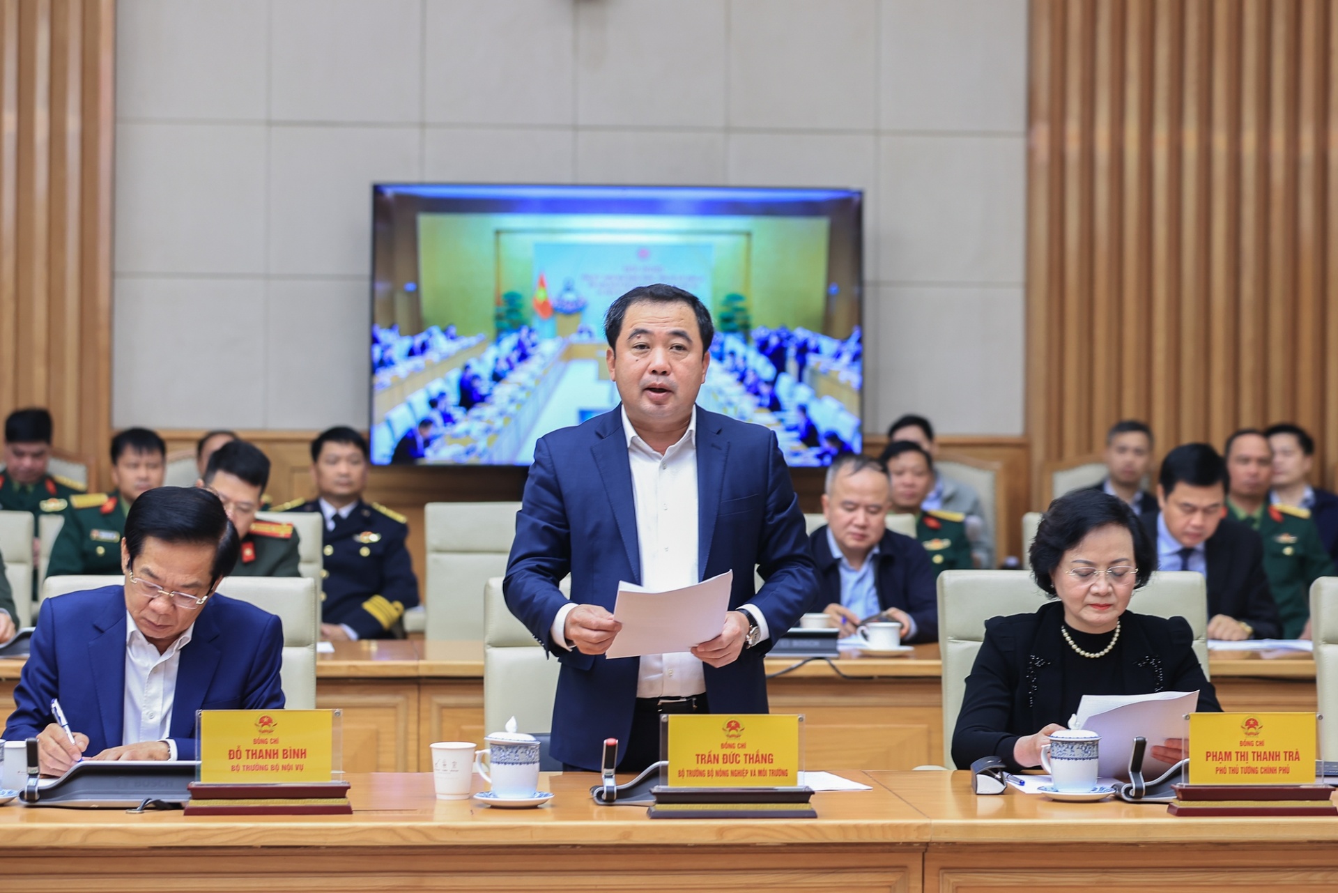 Bộ trưởng Bộ Nông nghiệp và Môi trường Trần Đức Thắng nêu các bài học kinh nghiệm rút ra từ việc triển khai Chiến dịch Quang Trung - Ảnh: VGP Bộ trưởng Bộ Nông nghiệp và Môi trường Trần Đức Thắng nêu các bài học kinh nghiệm rút ra từ việc triển khai Chiến dịch Quang Trung - Ảnh: VGP