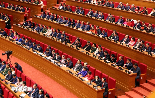 Quang cảnh phiên khai mạc Đại hội XIV của Đảng. (Ảnh: TTXVN) Quang cảnh phiên khai mạc Đại hội XIV của Đảng. (Ảnh: TTXVN)