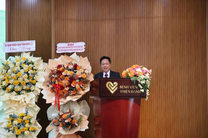 ThS.BS. Lê Đăng Trung – Giám đốc Bệnh viện đa khoa Thiện Hạnh phát biểu bế mạc chương trình ThS.BS. Lê Đăng Trung – Giám đốc Bệnh viện đa khoa Thiện Hạnh phát biểu bế mạc chương trình