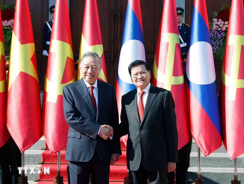 Tổng Bí thư Tô Lâm kết thúc tốt đẹp chuyến thăm cấp Nhà nước tới Lào